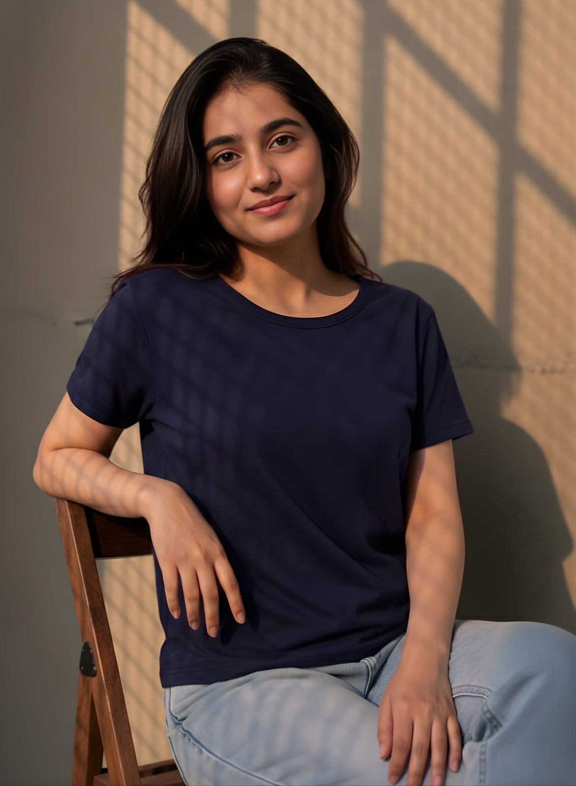 Ballsy Blue Relaxed Fit Round Neck T-shirt