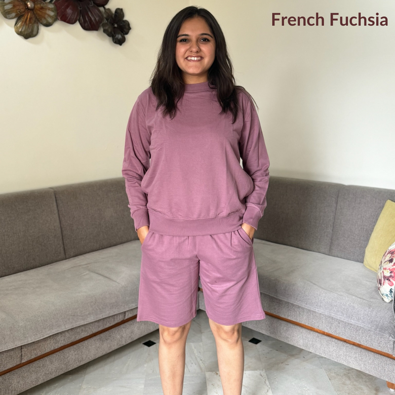 French Fuchsia Weekend Co-ords Set