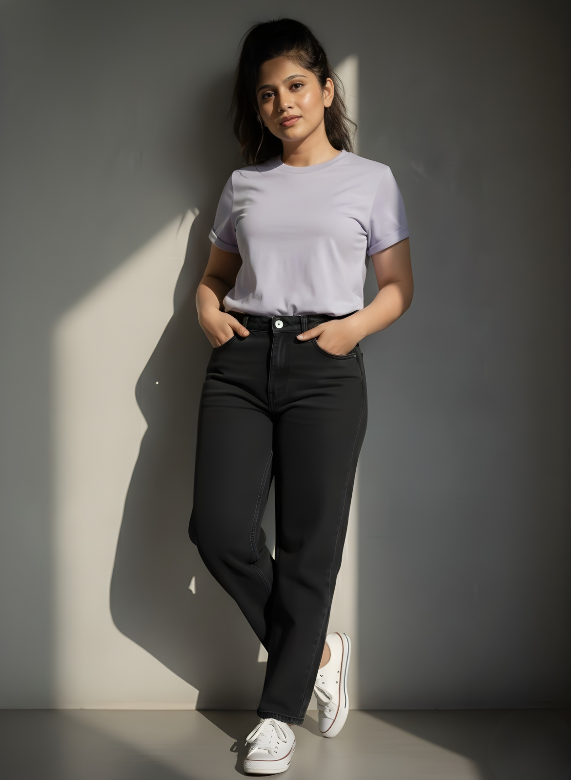 Primrose Catmint Relaxed Fit Round Neck T-shirt