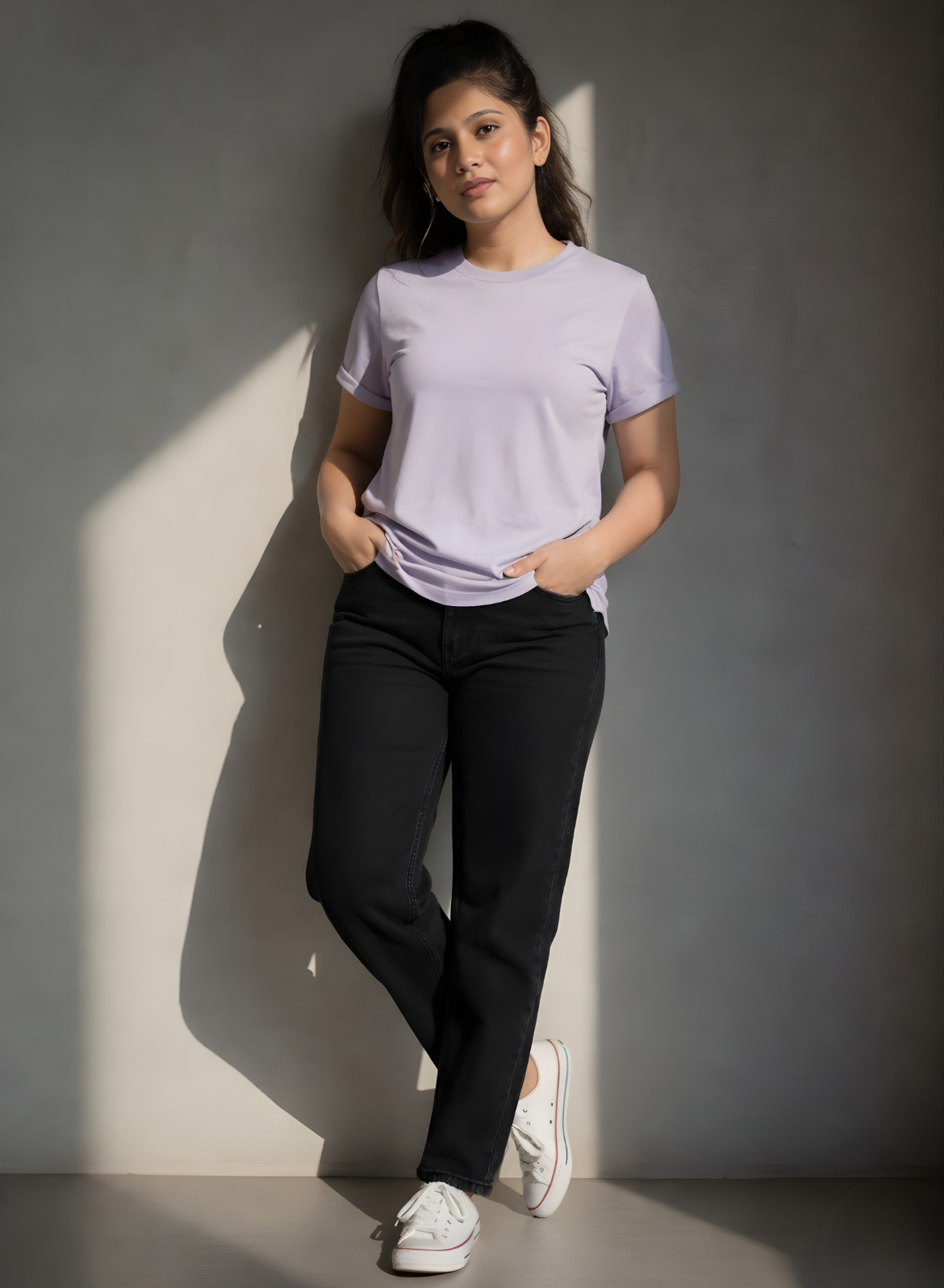 Primrose Catmint Relaxed Fit Round Neck T-shirt