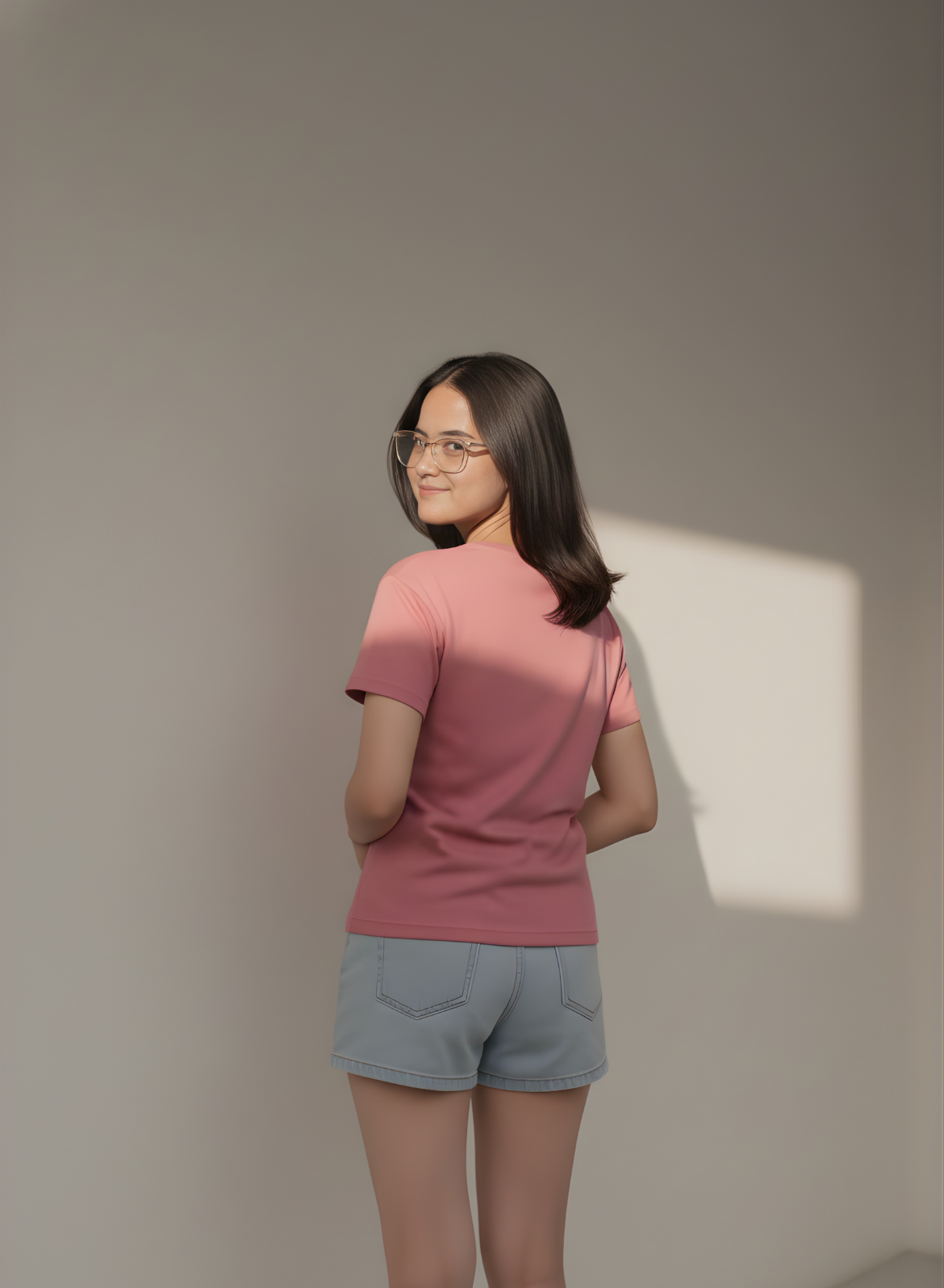 Powerful Pink Solid T-shirt for Women