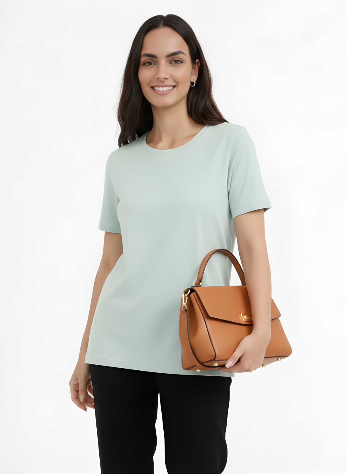 Glossy Green T-shirt for Women