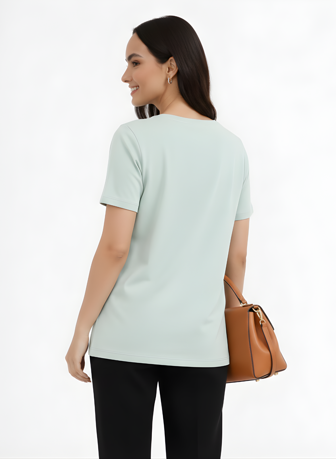 Glossy Green T-shirt for Women