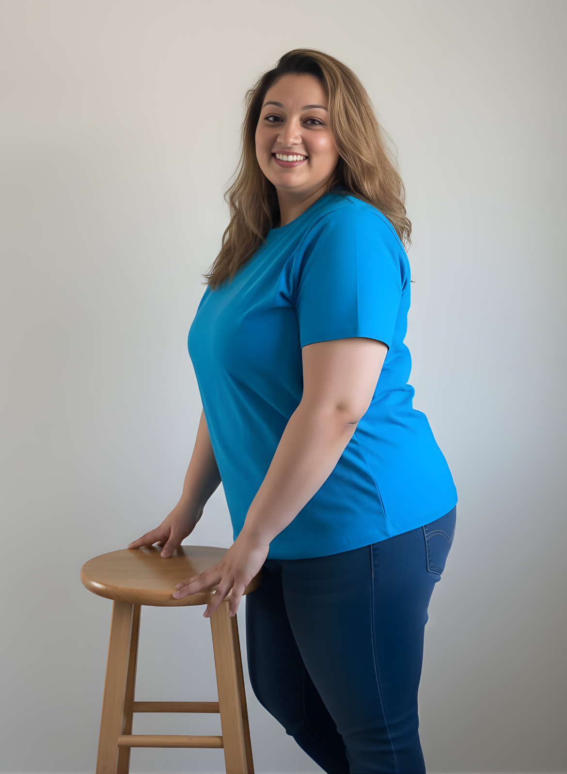 Trendy Turquoise Solid T-shirt for Women