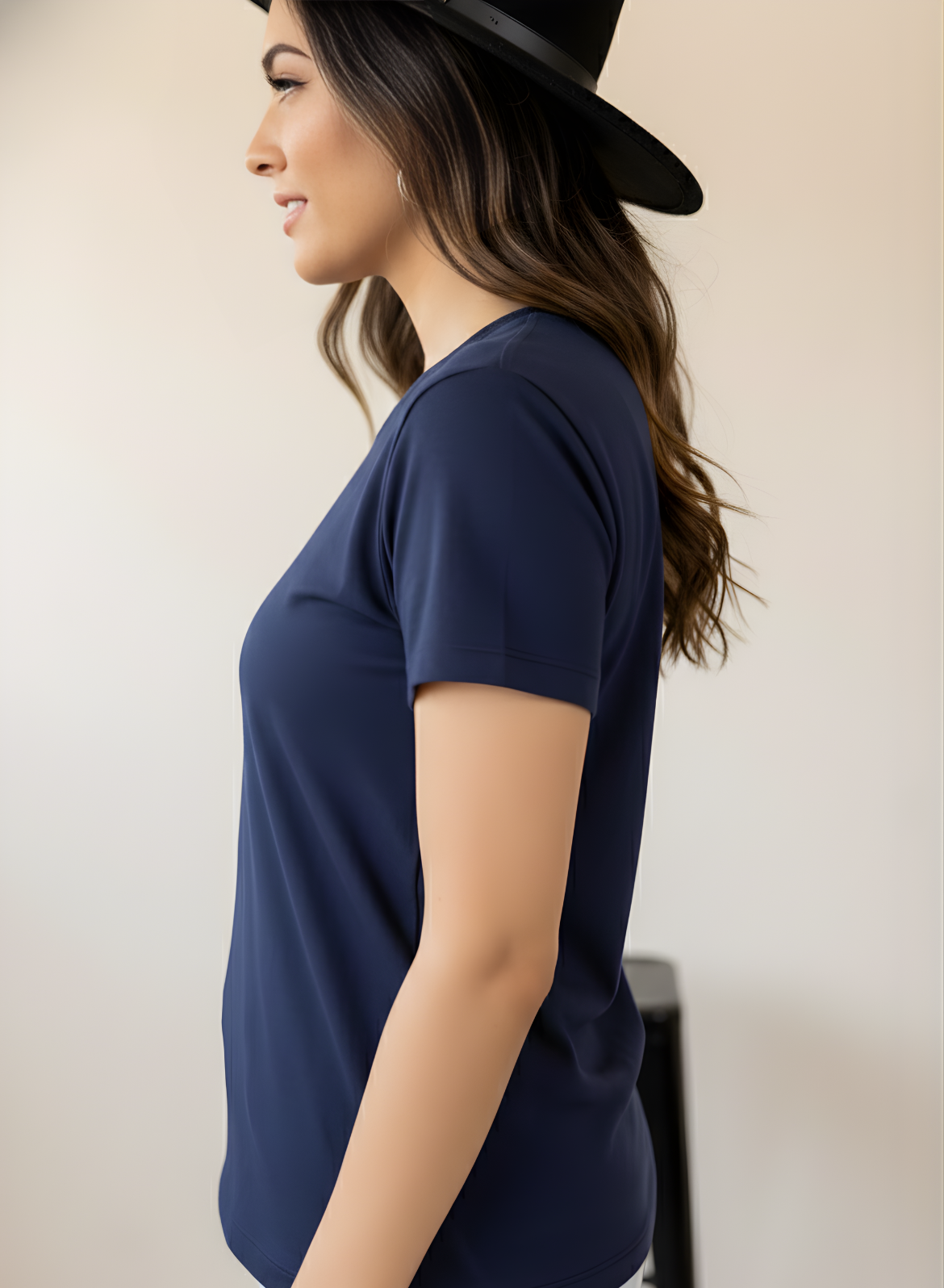 Ballsy Blue Solid T-shirt for Women