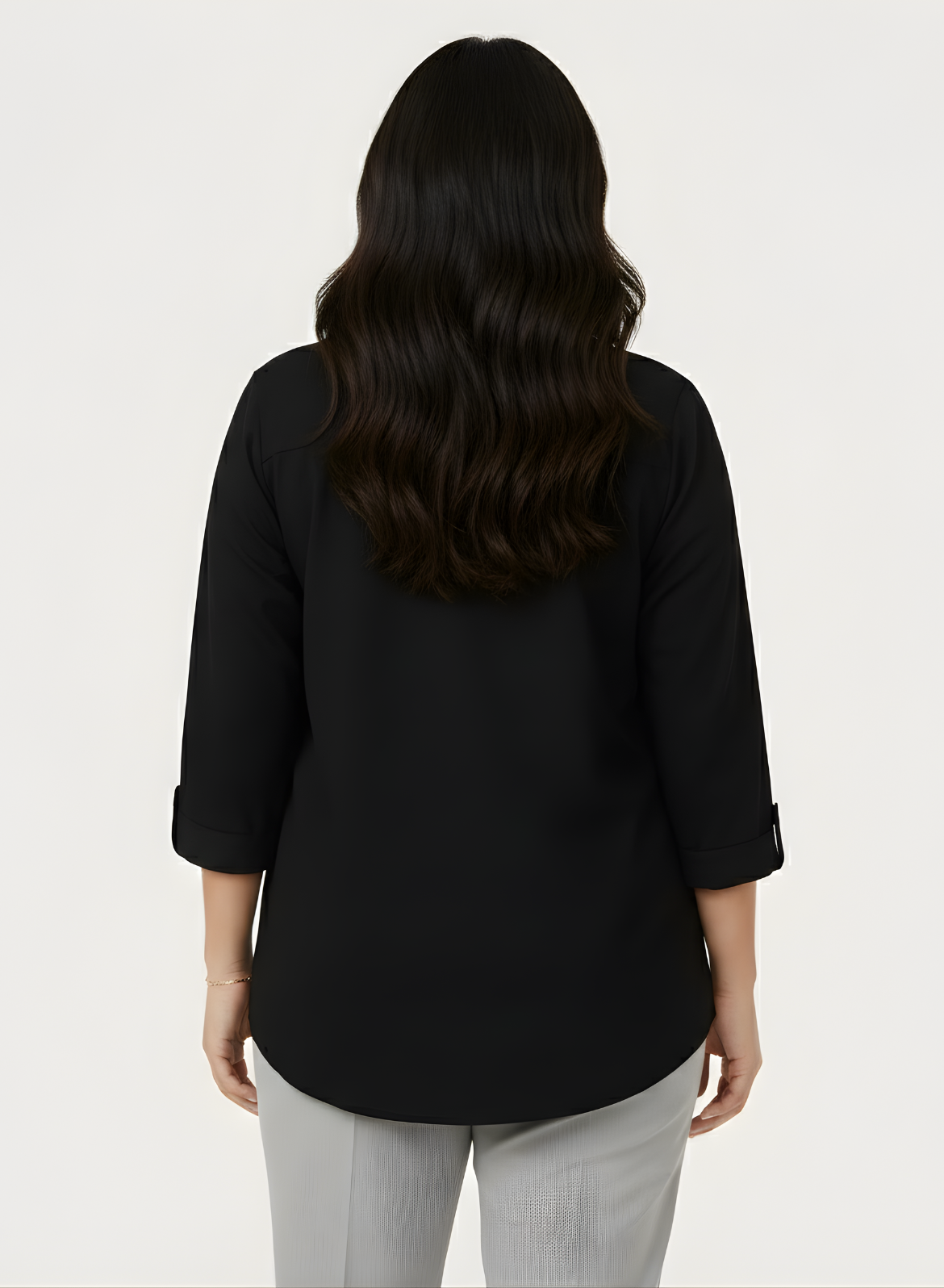 Midnight Black Denim Tunic Top