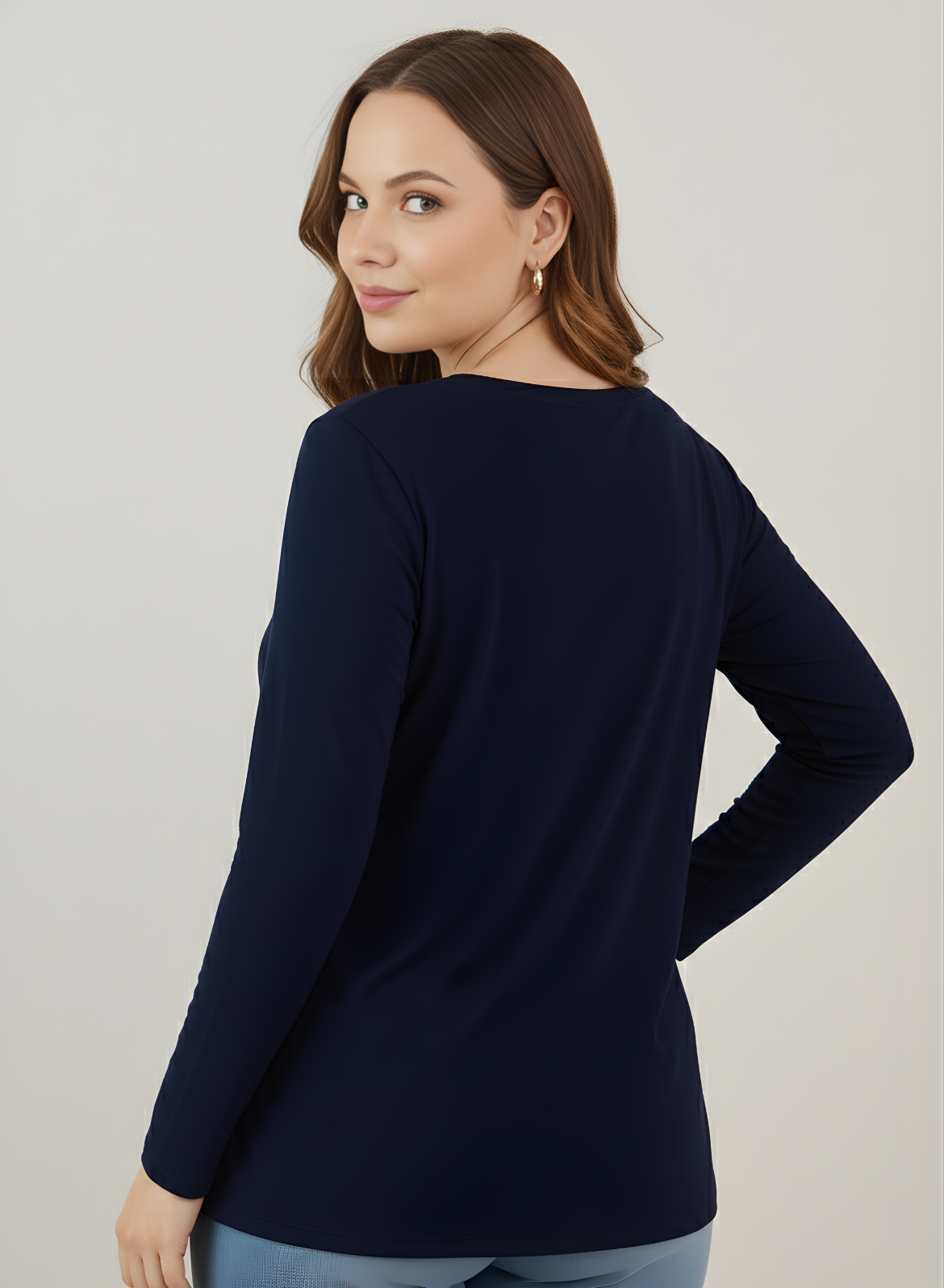 Ballsy Blue Full Sleeves V-Neck T-shirt