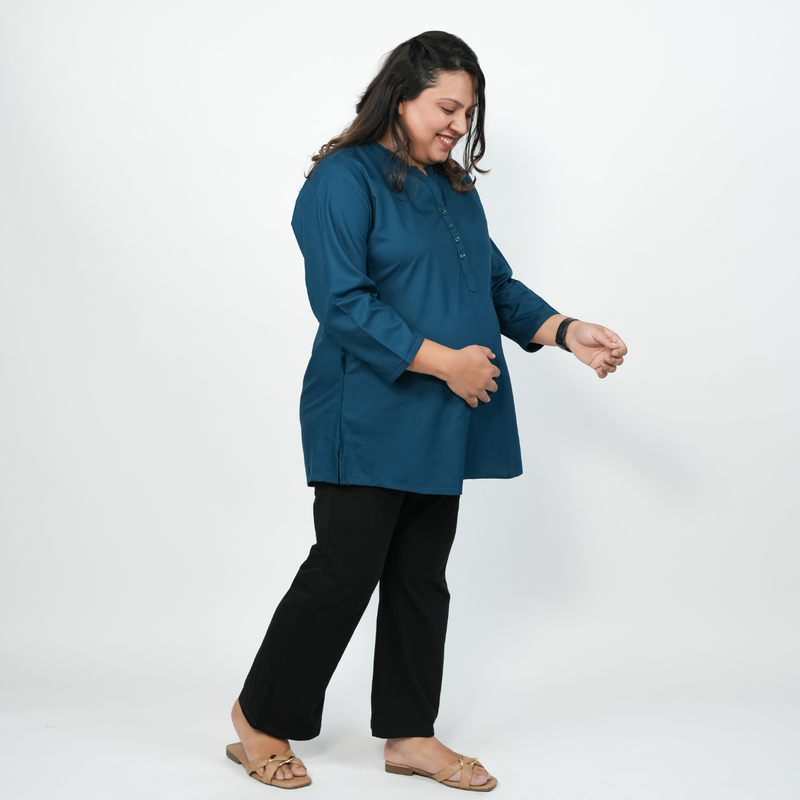 Twilight Blue Maternity Short Kurti