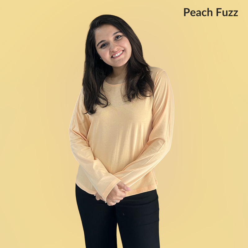 Peach Fuzz Full Sleeve Tshirt- Pantone Color of Year 2024