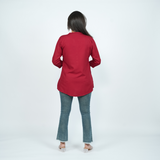 Daily Wear Maroon Cotton Kurti for Women – Magnetic Maroon