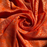 Spring Spark Floral Orange Cotton Scarf