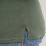Matcha Mint Full Sleeves V-Neck T-shirt