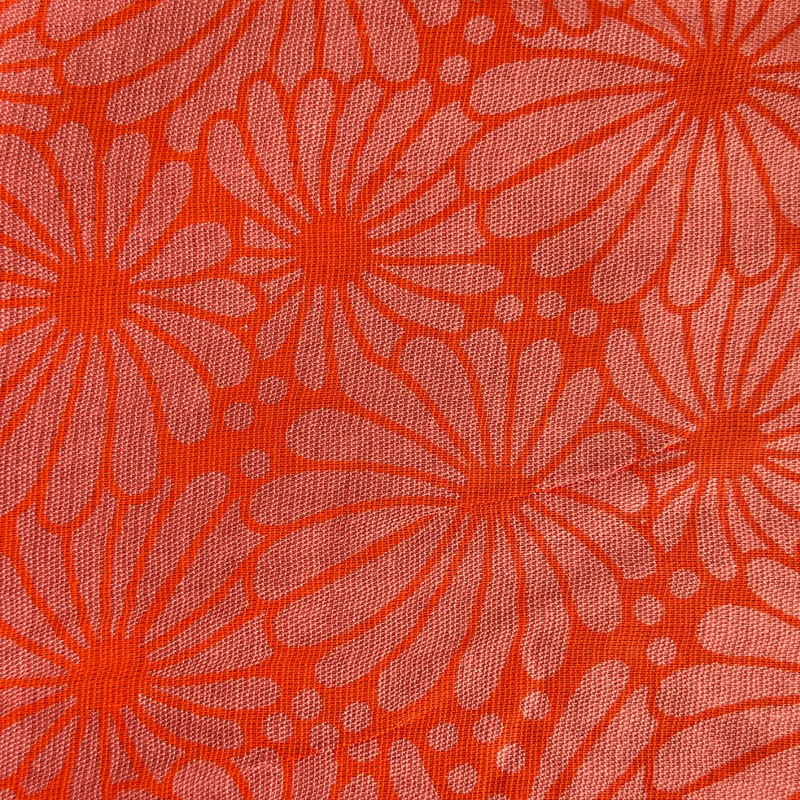 Spring Spark Floral Orange Cotton Scarf