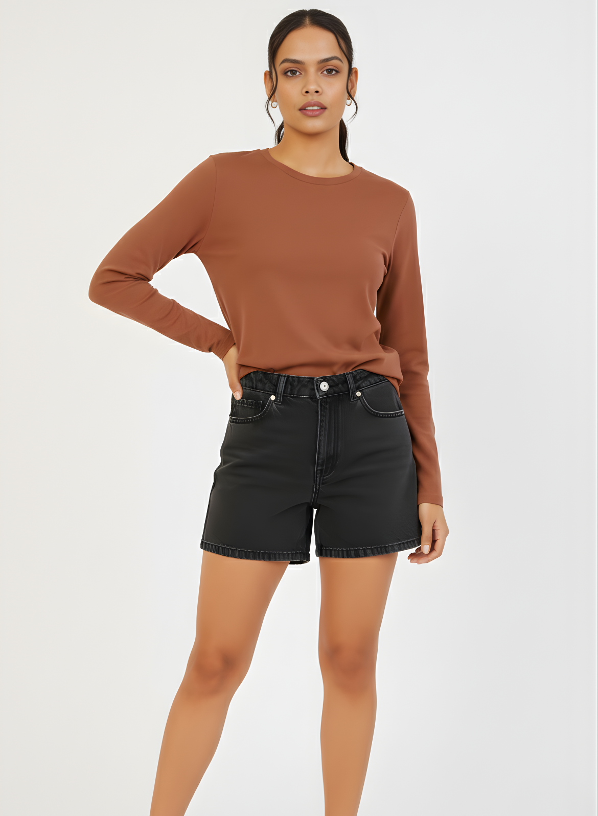 Mocha Mousse Full Sleeve Tshirt- Pantone Color of Year 2025