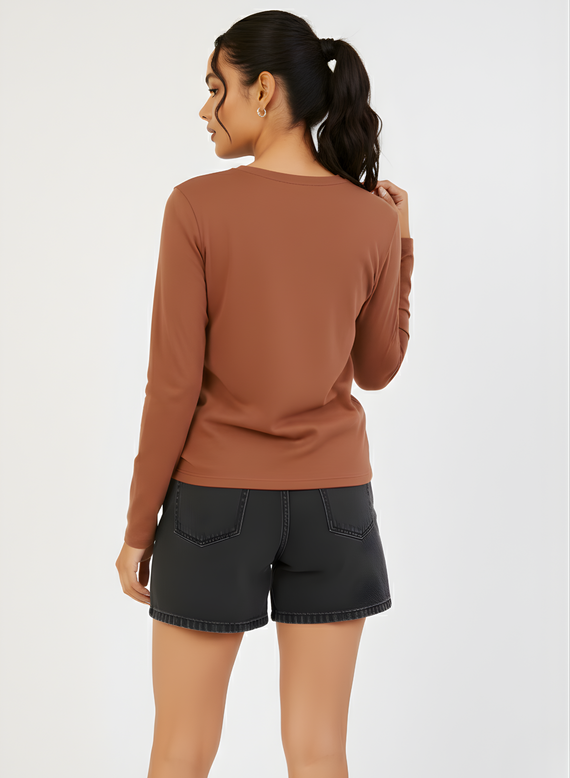 Mocha Mousse Full Sleeve Tshirt- Pantone Color of Year 2025