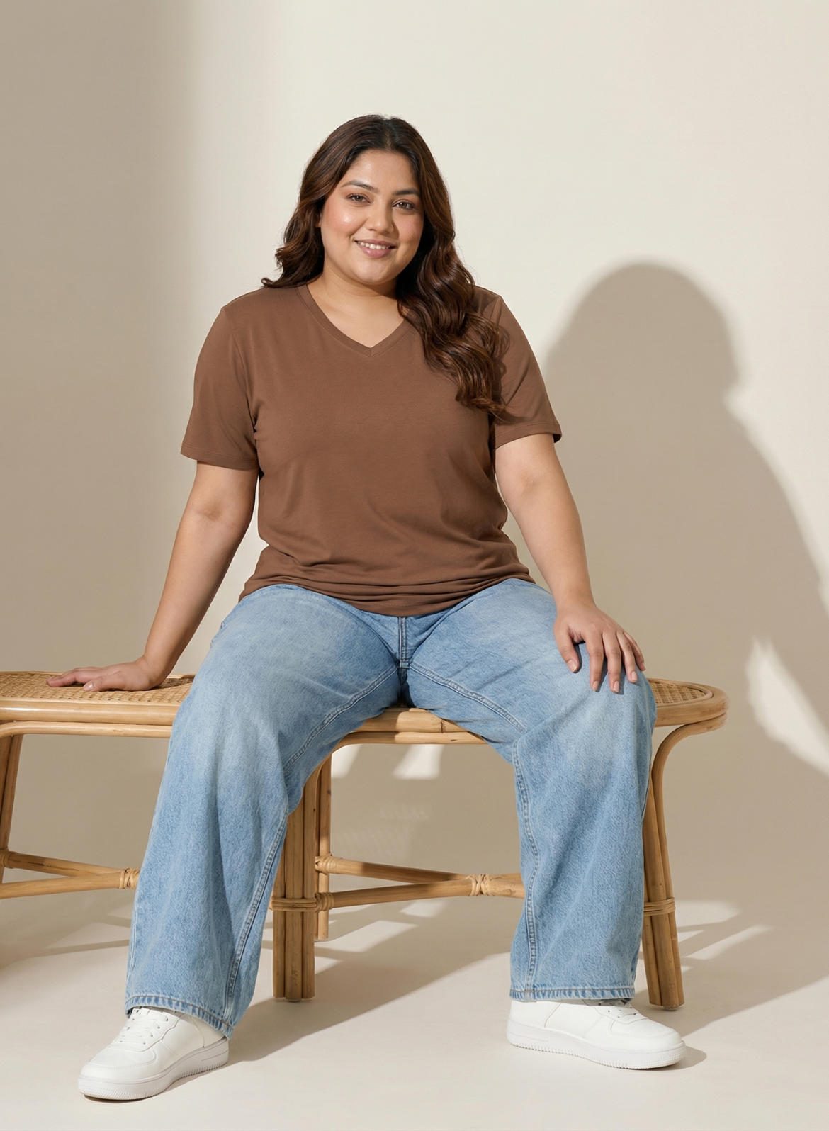 Mocha Mousse - Pantone Color of the Year 2025 ( V-Neck )