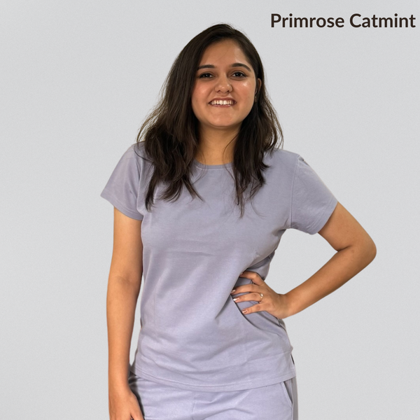 Primrose Catmint Relaxed Fit Round Neck T-shirt