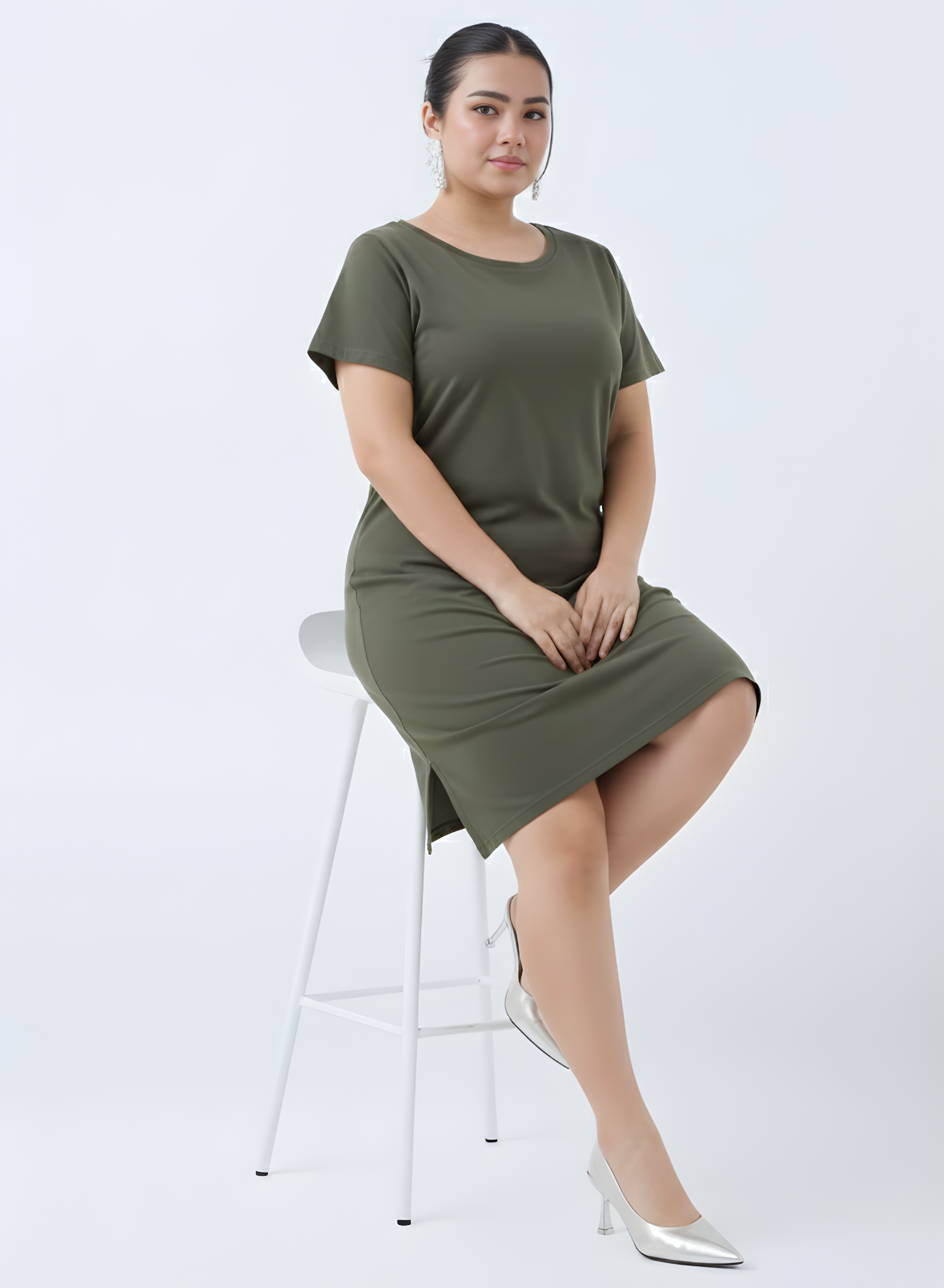 Gutsy Green Tshirt Dress