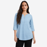 Light Blue Denim Tunic Top