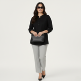 Midnight Black Denim Tunic Top