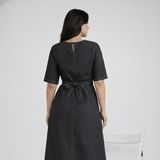 Midnight Black Denim Dress