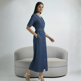 Navy Blue Denim Dress