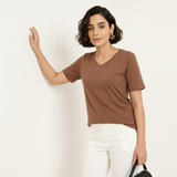 Mocha Mousse - Pantone Color of the Year 2025 ( V-Neck )