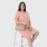 Plush Peach Tshirt Dress