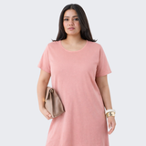 Plush Peach Tshirt Dress