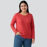 Coral Crush Full Sleeves Solid T-shirt for Women