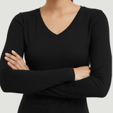 Brazen Black Full Sleeves V-Neck T-shirt