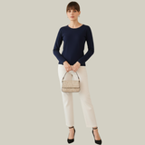 Ballsy Blue Full Sleeves Solid T-shirt for Women