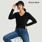 Pick Any 3 - Women's Full Sleeves V-Neck T-Shirt Combo