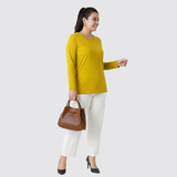 Sunshine Sorbet Full Sleeves Solid T-shirt for Women