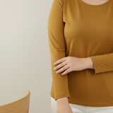 Rustic Charm Full Sleeves Solid T-shirt for Women