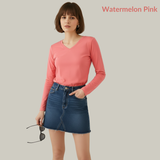 Pick Any 3 - Women's Full Sleeves V-Neck T-Shirt Combo