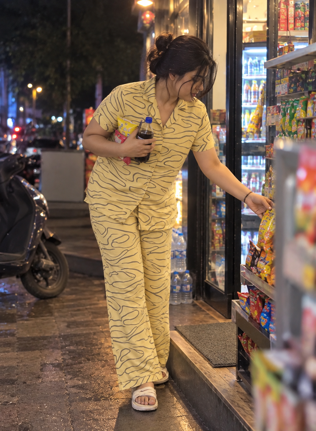 Lemon Wave Pajama Set