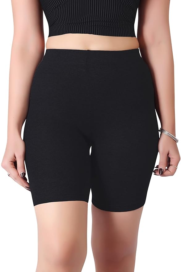 Stretch Cotton Women Cycling Shorts