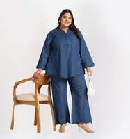 Navy Blue Denim Co-ords Set