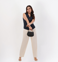 Beige Cotton-Linen Pants