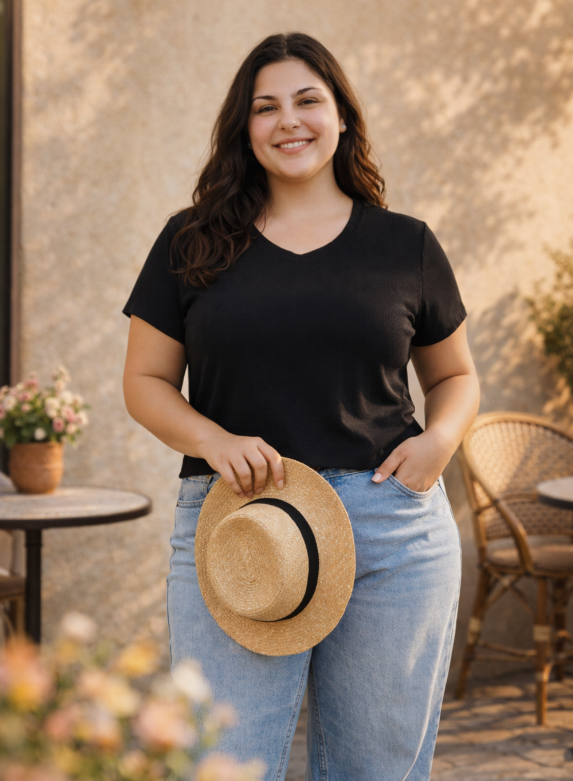 Midnight Marina Ribbed Crop Top