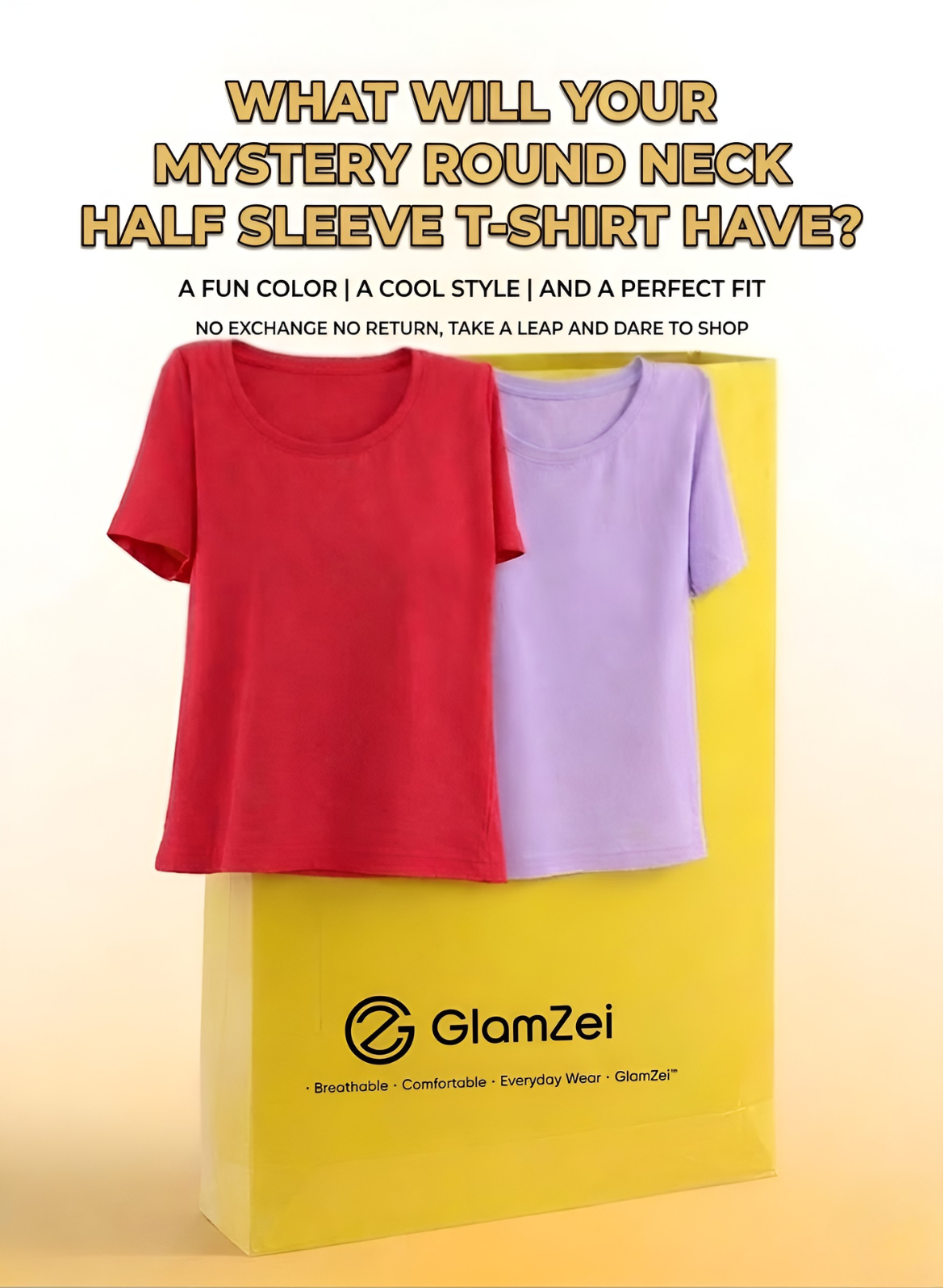 Mystery Box – Round Neck Half Sleeve T-Shirts (Pack of 3)