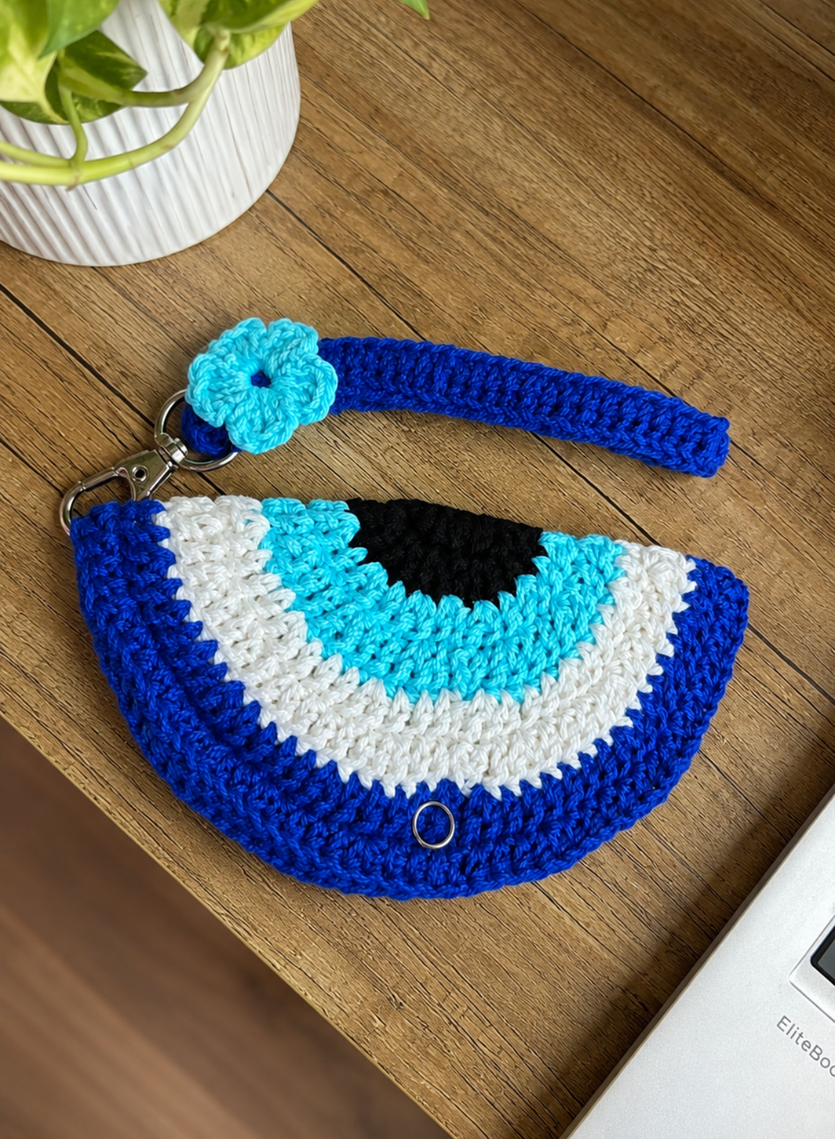 Crochet Evil Eye Glasses Holder