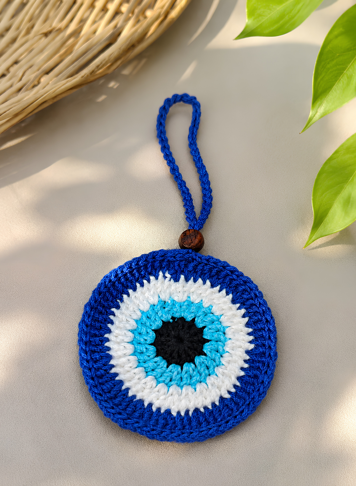 Crochet Evil Eye Car Hanging
