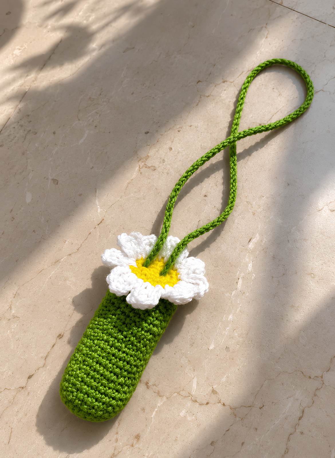 Crochet Daisy Lipstick Holder
