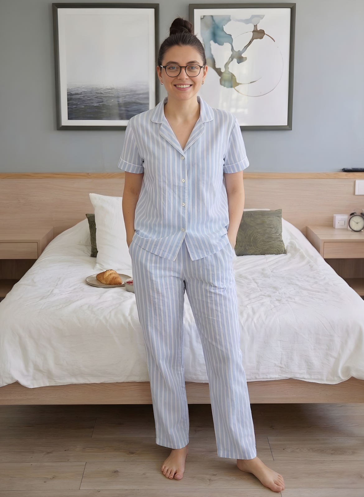 Sky Stripe Classic Pajama Set