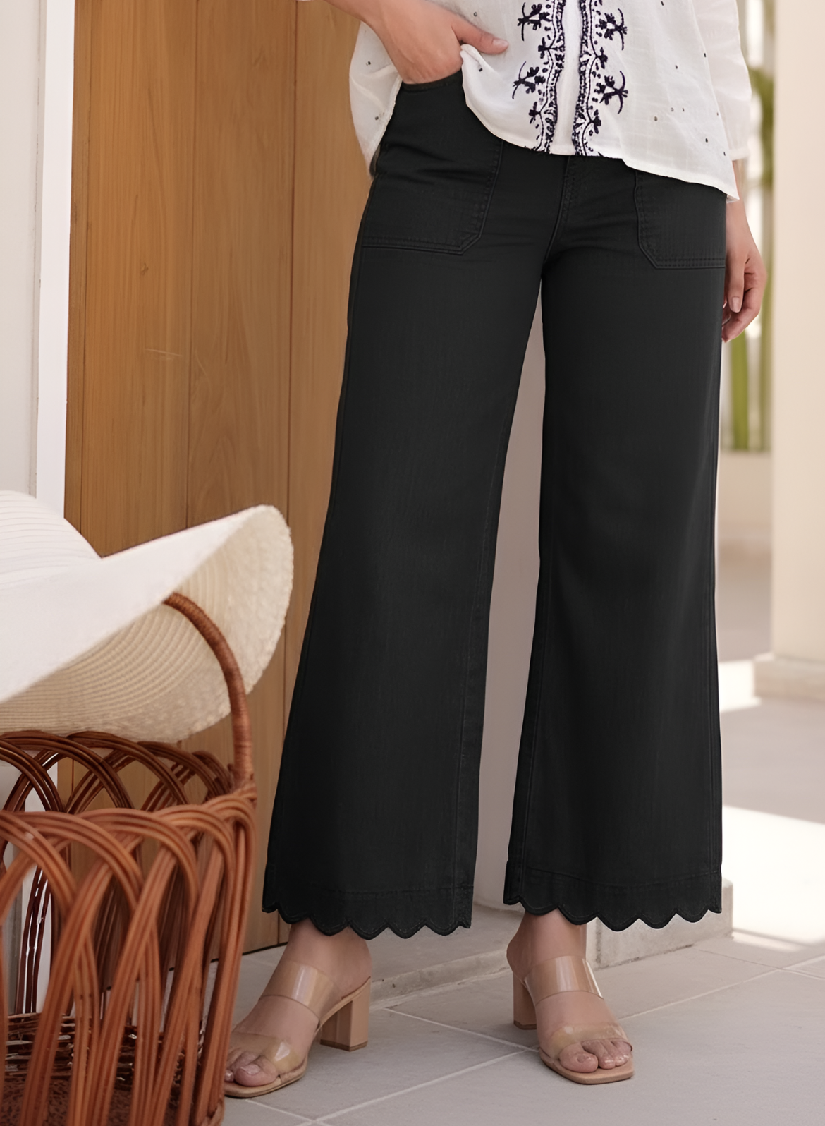 Black Embroidered Co-ord Set