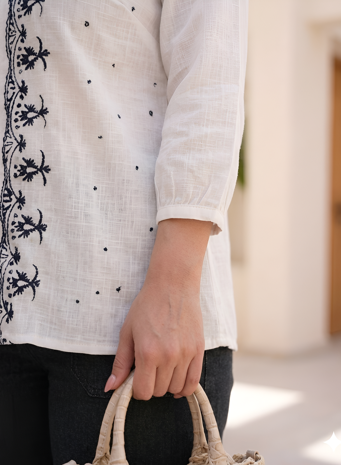 Black Embroidered Co-ord Set