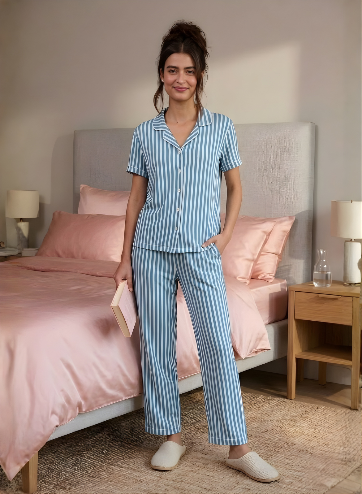 Mist Stripe Lounge Pajama Set