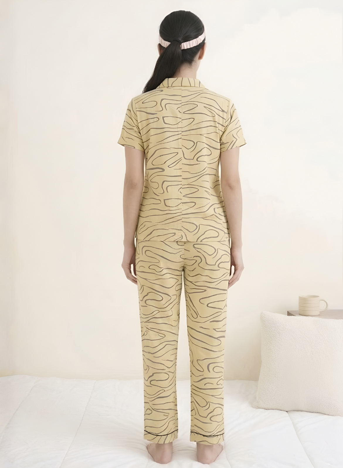 Lemon Wave Pajama Set